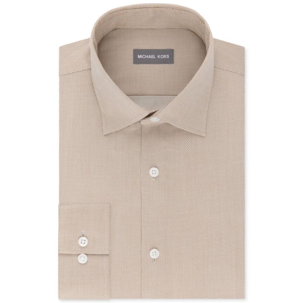 Michael Kors Mens Comfort Stretch Button Down Dress Shirt, NWT